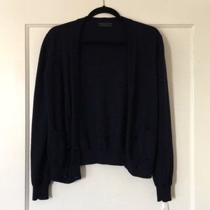 PRADA NAVY CARDIGAN 100%Wool